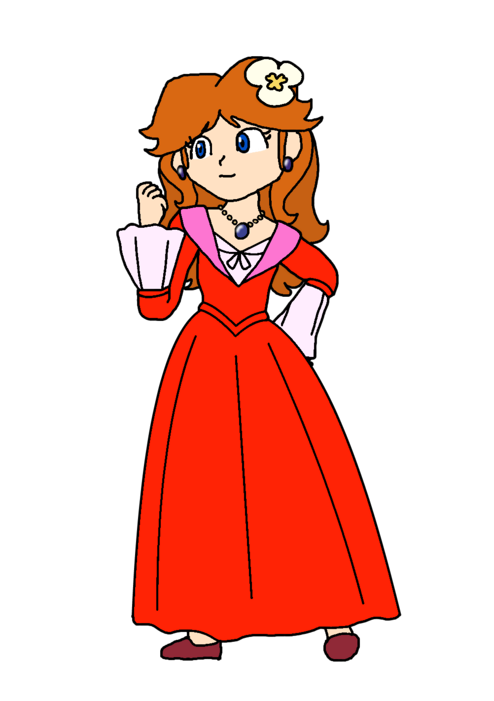 princess daisy red dress Princess Daisy's outfits featuring green and teal