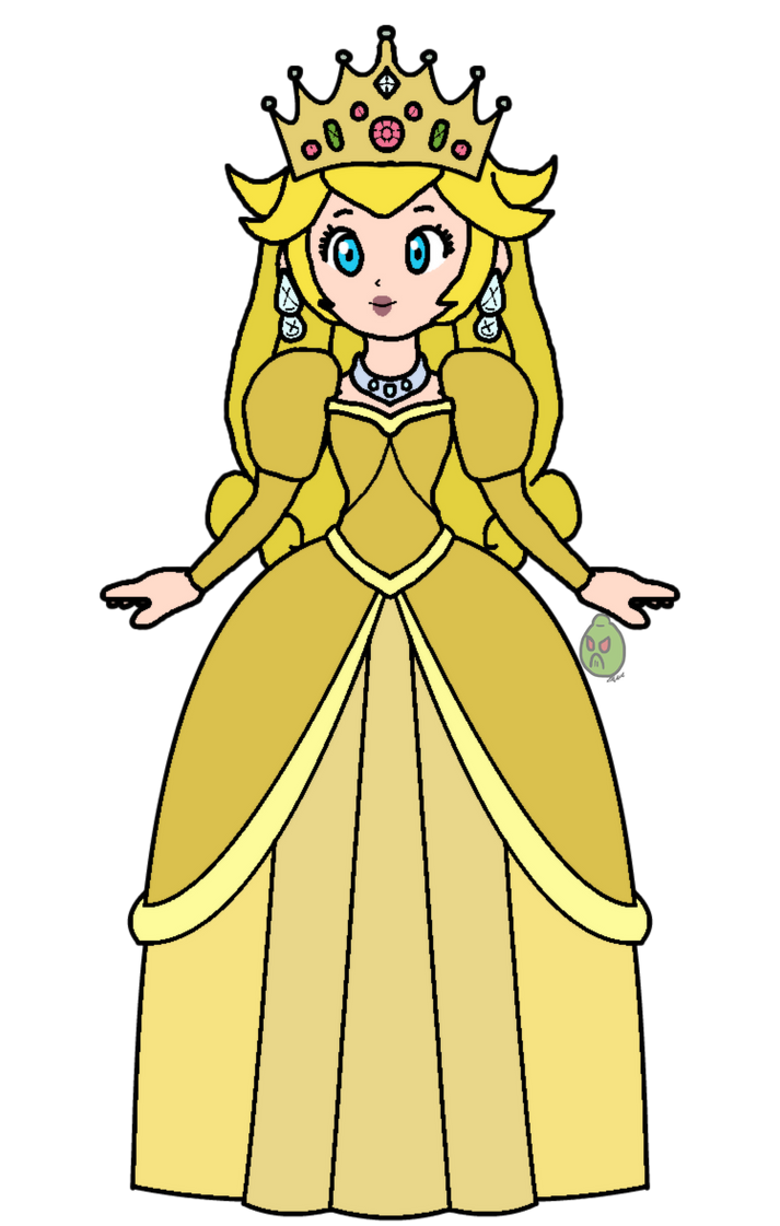 Peach and sales golden gown