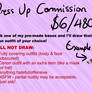 Dress Up Commission Sheet - OPEN