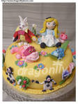 Alice in Wonderland Cake by dragonflydoces