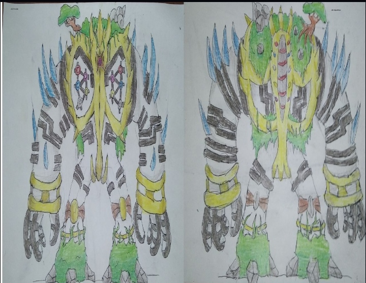 Primal Regigigas (de frente y espalda) by jesusitoproduction on DeviantArt,  regigigas tipo 