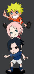 Chibi Team 7 by LUCK-Lnck