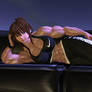 Even muscle girls need to relax!