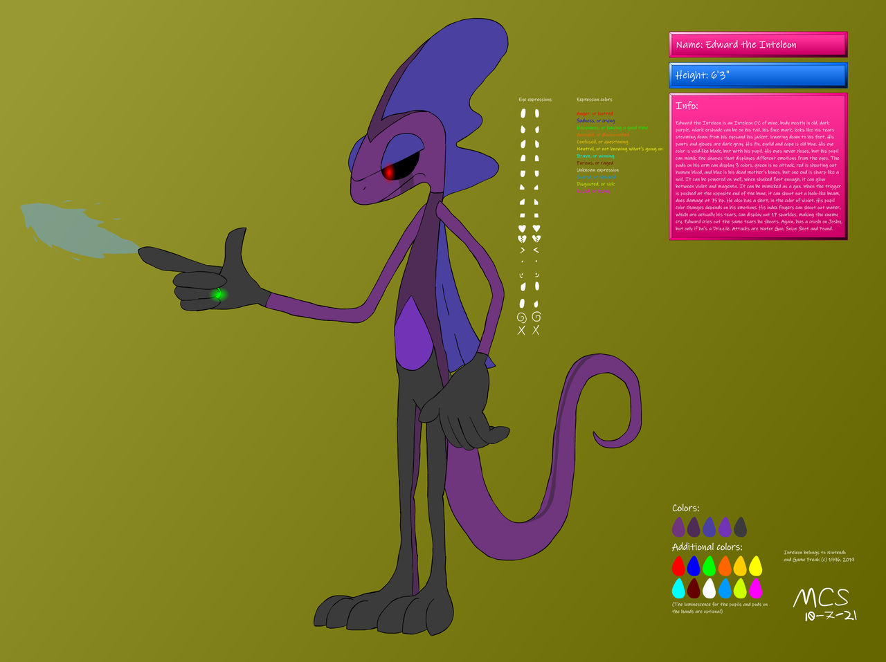 Edward the Inteleon by IssactheDrizzile on DeviantArt