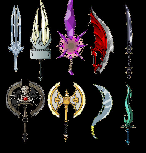 My Dragonfable Weapons