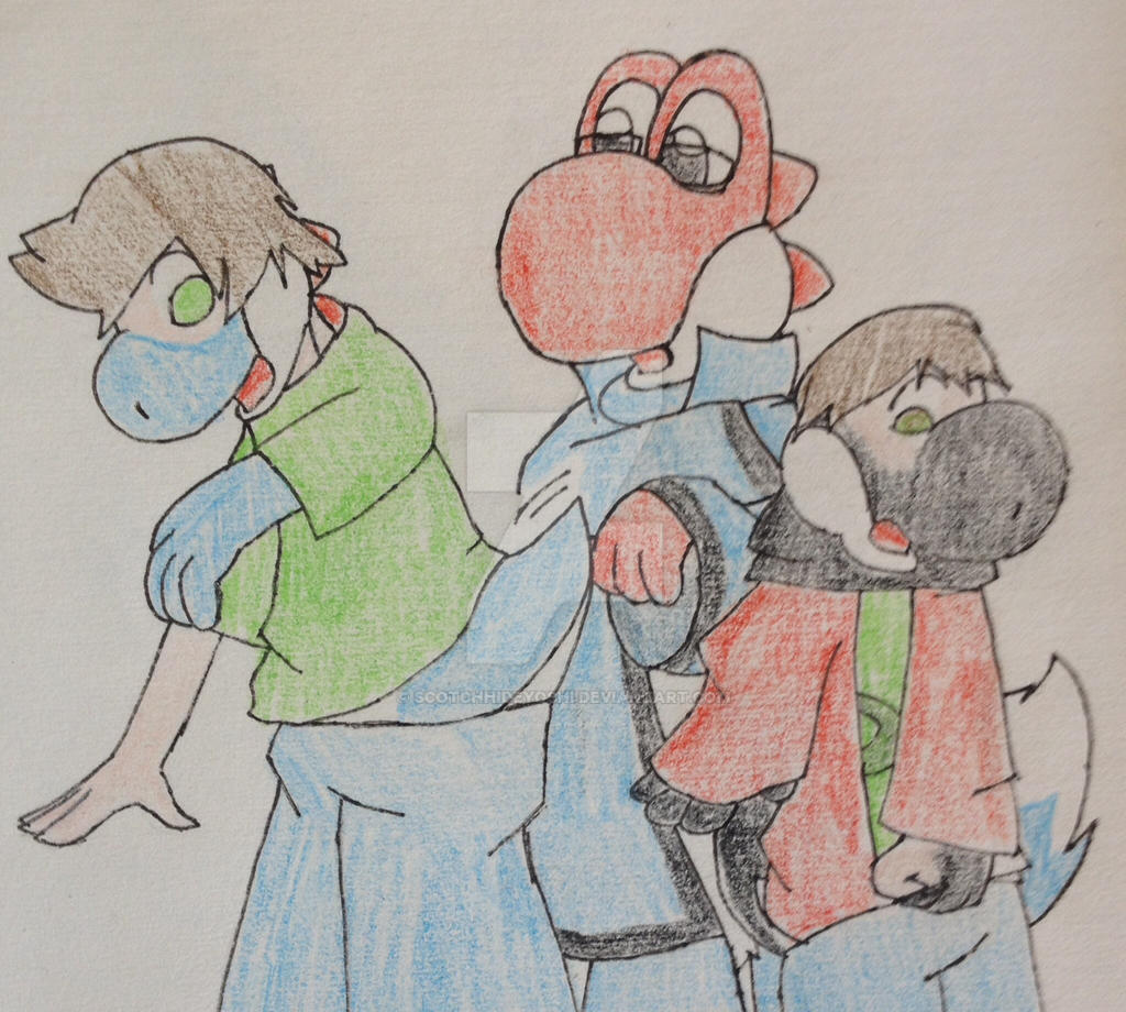 Three Little Yoshis by ScotchHideyoshi on DeviantArt