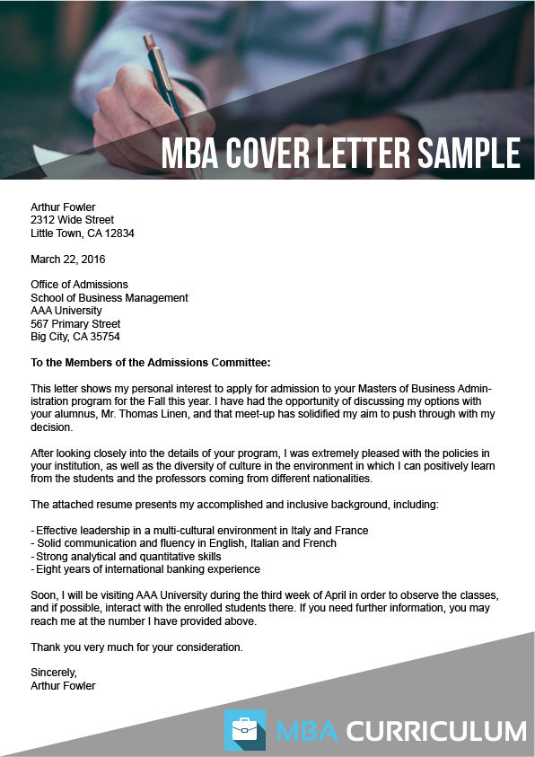 MBA Cover Letter Application Sample by MBADocumentSamples on DeviantArt