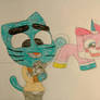 Gumball and Unikitty meets the actor kittens 