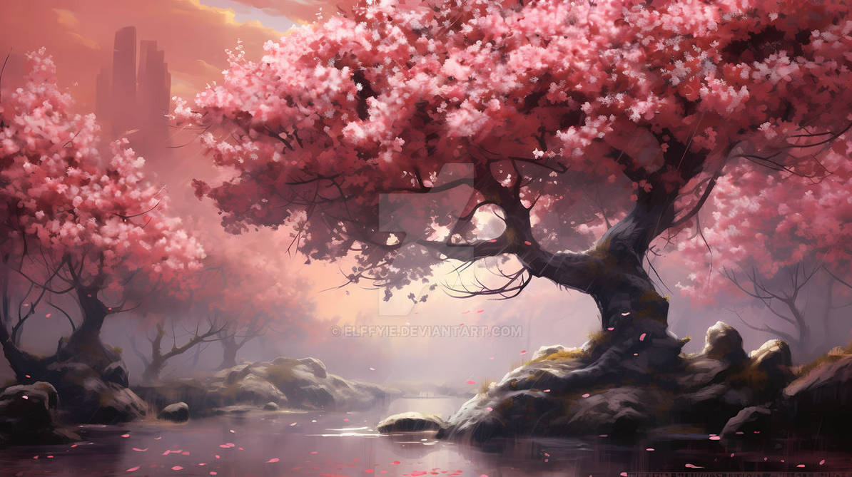 Cherry Blossom Tree by ElinHaddock on DeviantArt