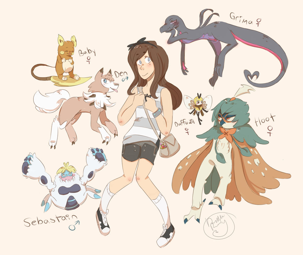 Pokemon Sun team by NyanWulf02 on DeviantArt