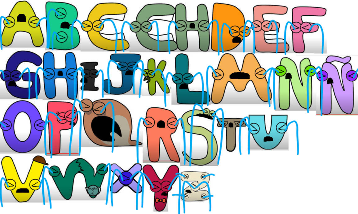 Alphabet Lore in lowercase by MaiMitsudomoe123 on DeviantArt