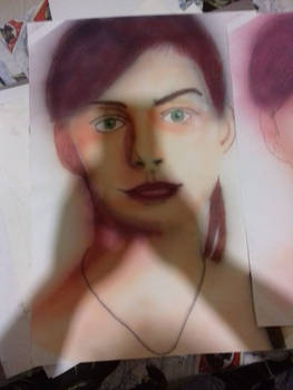 Anne Hathaway Airbrush Portrait