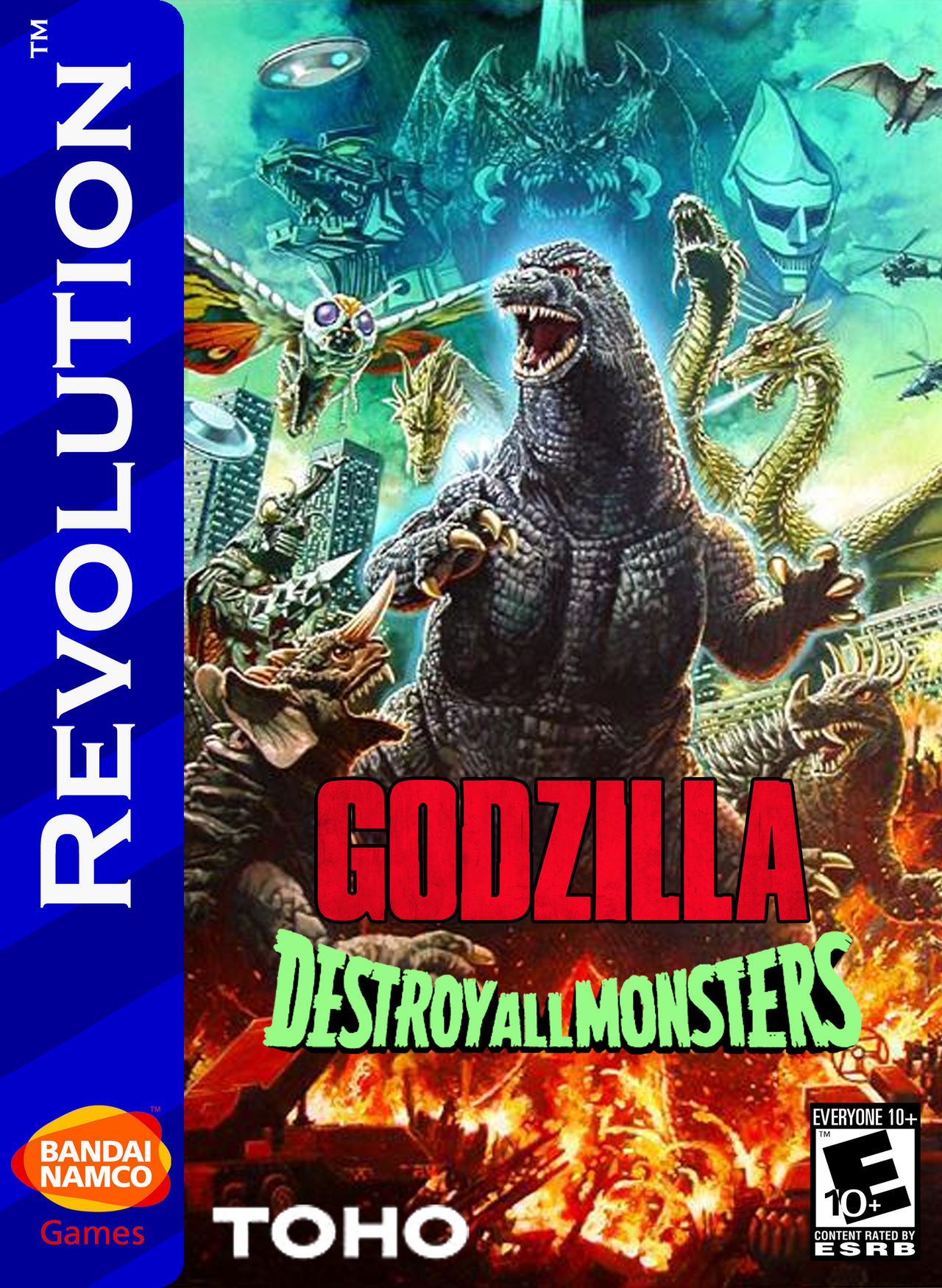 Godzilla Dam Godzilla Destroy All Monsters Box Art by ArtChanXV on DeviantArt