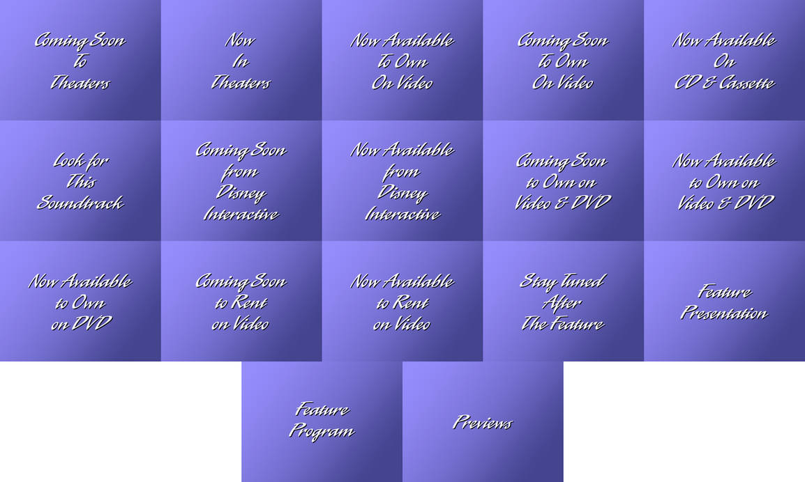 My Disney VHS Bumpers by ArtChanXV on DeviantArt