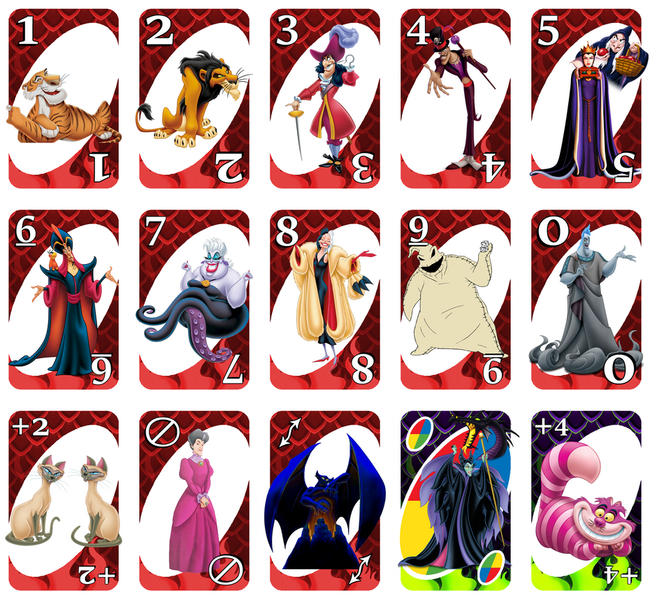 Disney Villains Uno Cards 1 by ArtChanXV on DeviantArt