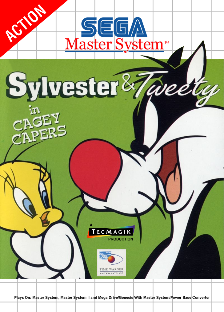 Sylvester and Tweety In Cagey Capers SMS Box Art by ArtChanXV on