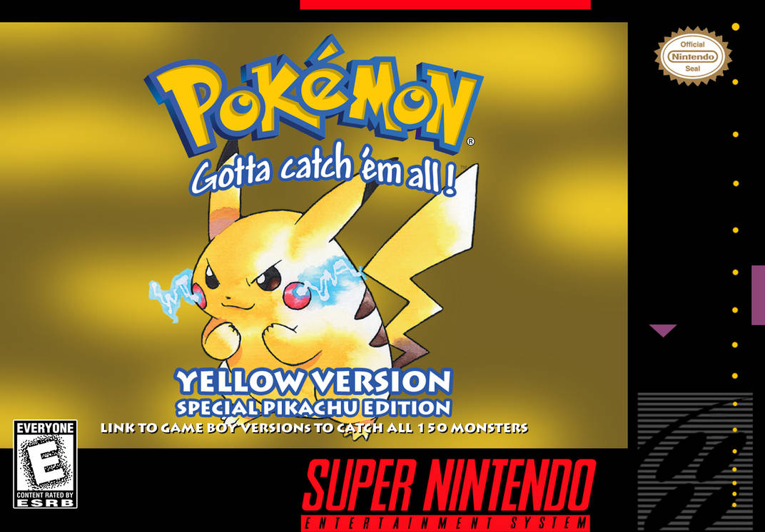 Pokemon Yellow SNES Box Art by ArtChanXV on DeviantArt