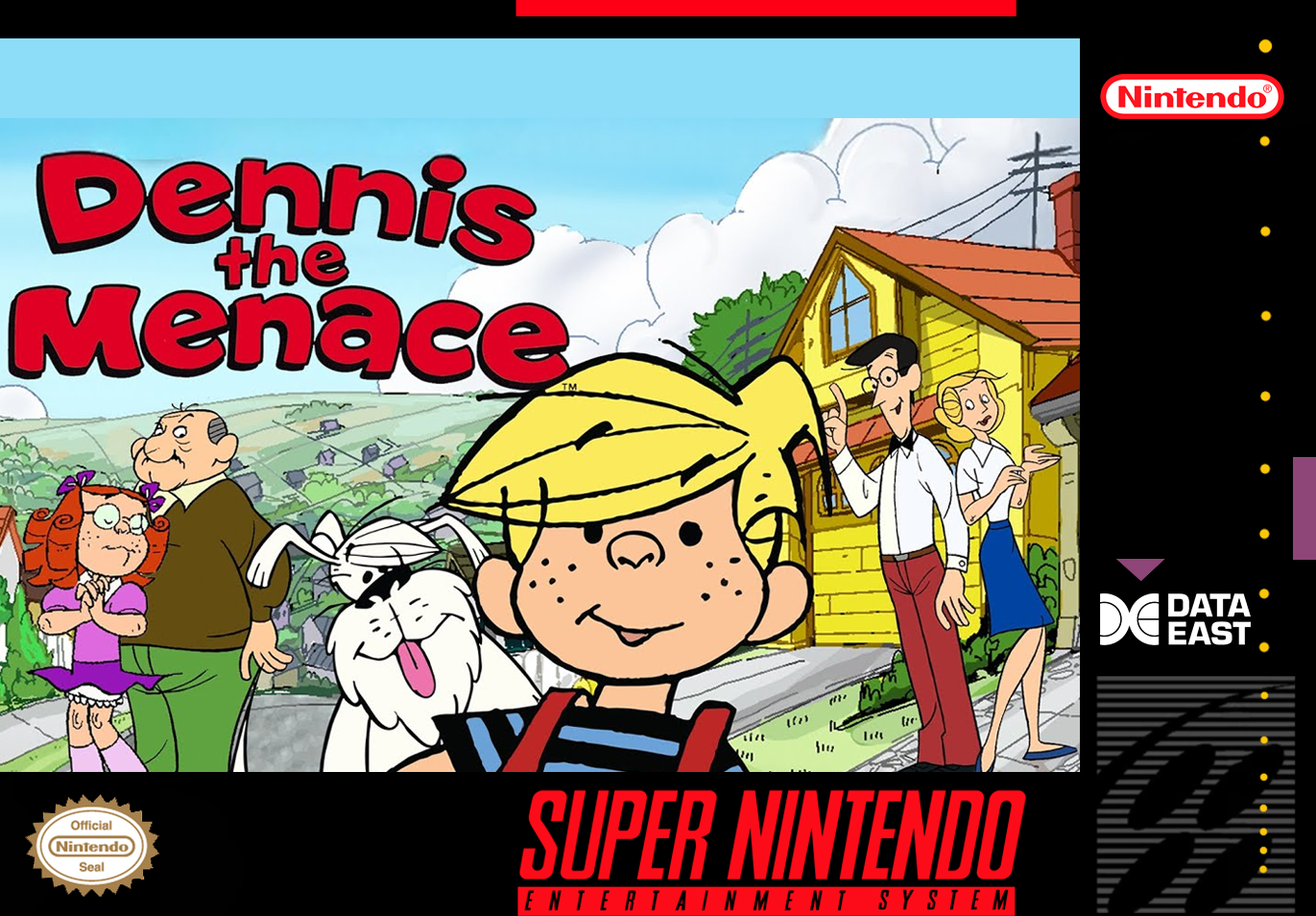 Dennis the Menace Cartoon SNES Box Art by ArtChanXV on DeviantArt