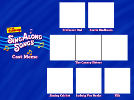 Disney's Sing-Along Songs Cast Meme Template
