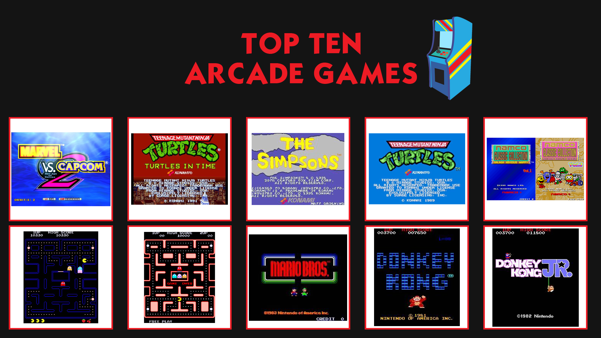 Arcade Game Ranking Top Ten Arcade Games: Why We Still Love These Classics — Biloxipools