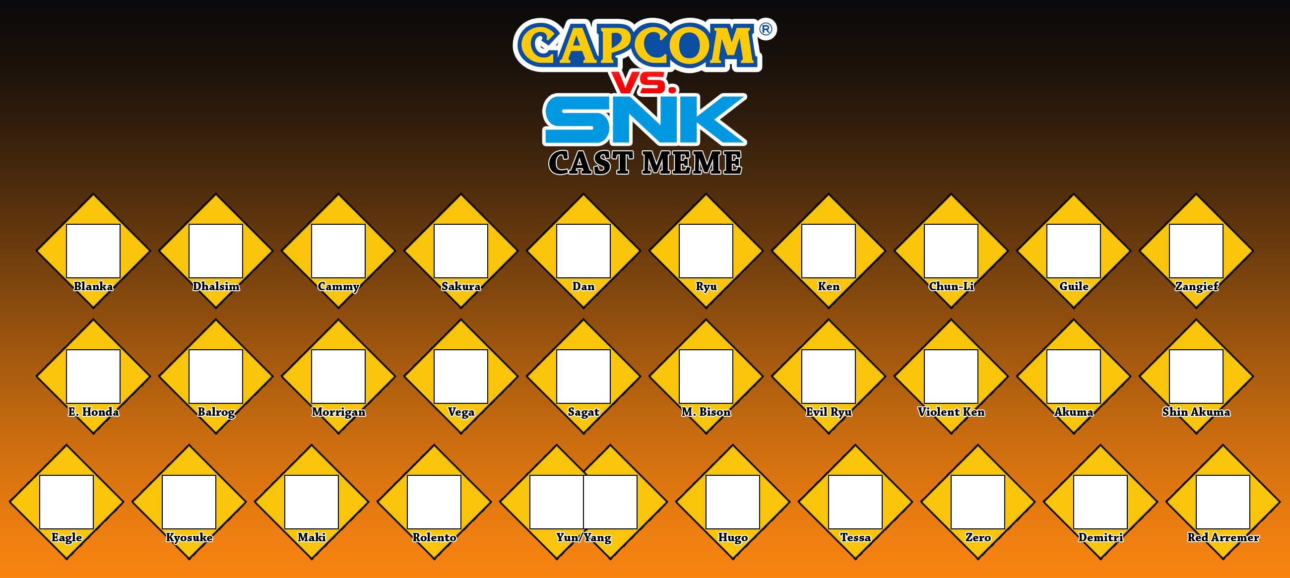 Snk Raju 37 Capcom Vs. SNK Cast Meme Template 1 by ArtChanXV on DeviantArt
