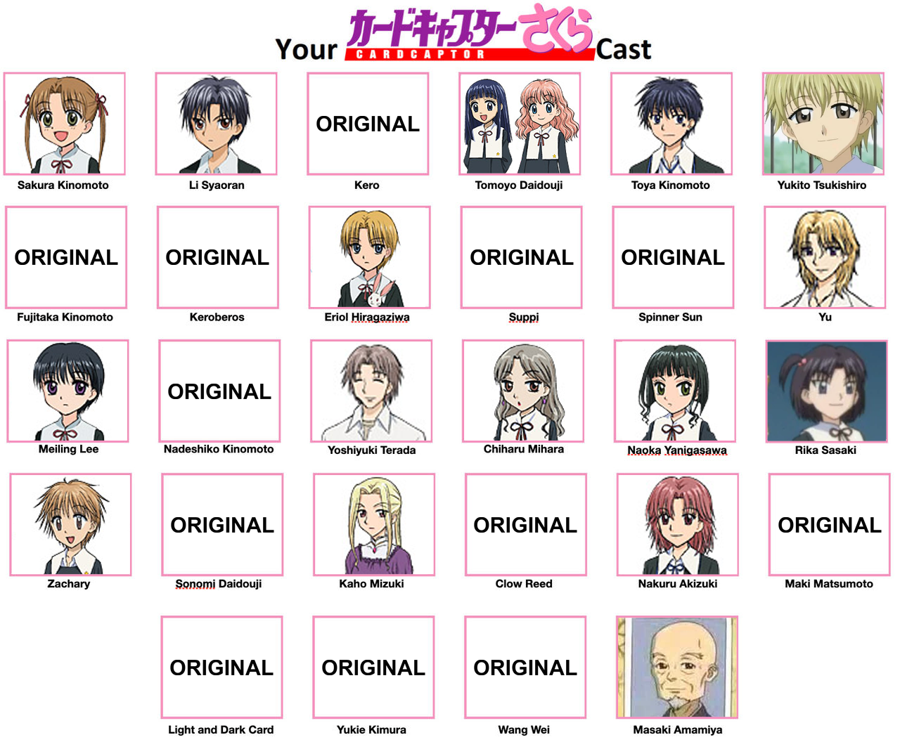 Sakra Cast My Expanded Cardcaptor Sakura Cast Meme by ArtChanXV on DeviantArt