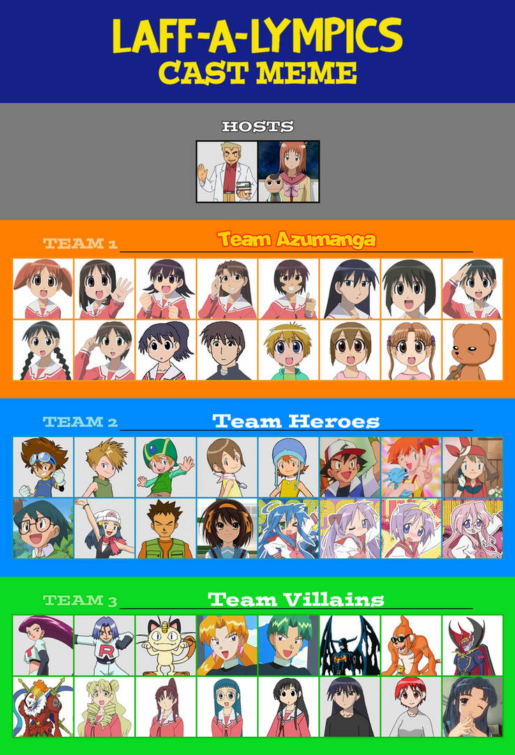 My Laff-A-Lympics Cast Meme by ArtChanXV on DeviantArt