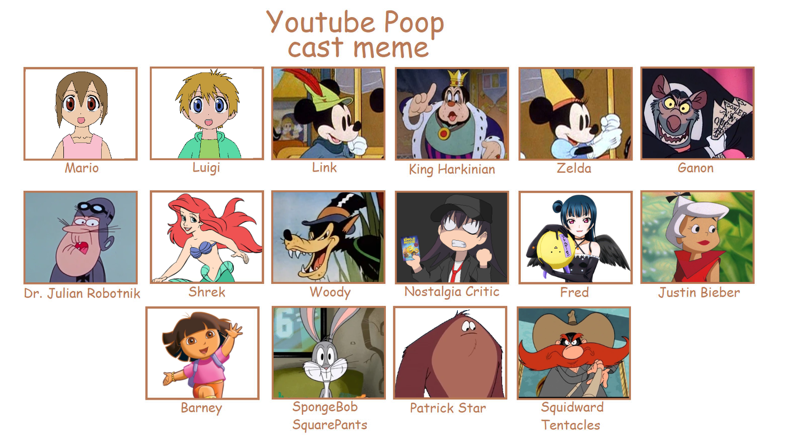 My YouTube Poop Cast Meme by ArtChanXV on DeviantArt