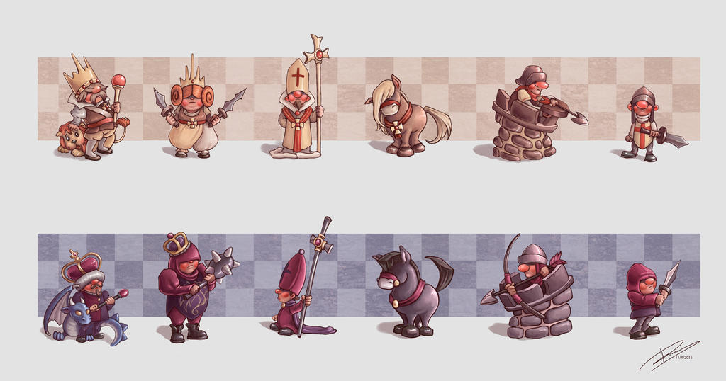 Chess characters by MariaRRobina on DeviantArt