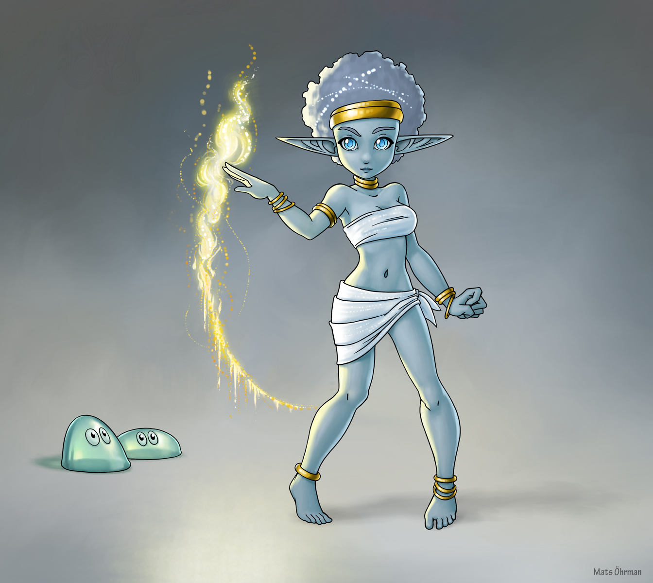 Shimmer, Svirfneblin Sorceress by MatsOhrman on DeviantArt