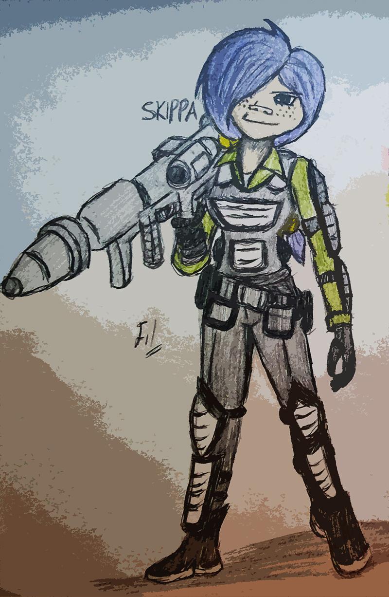 Skippa and her Launcher (Gorillaz OC)