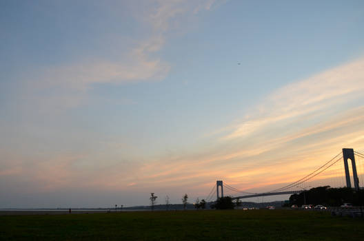 Sunset over Verrazano Bridge