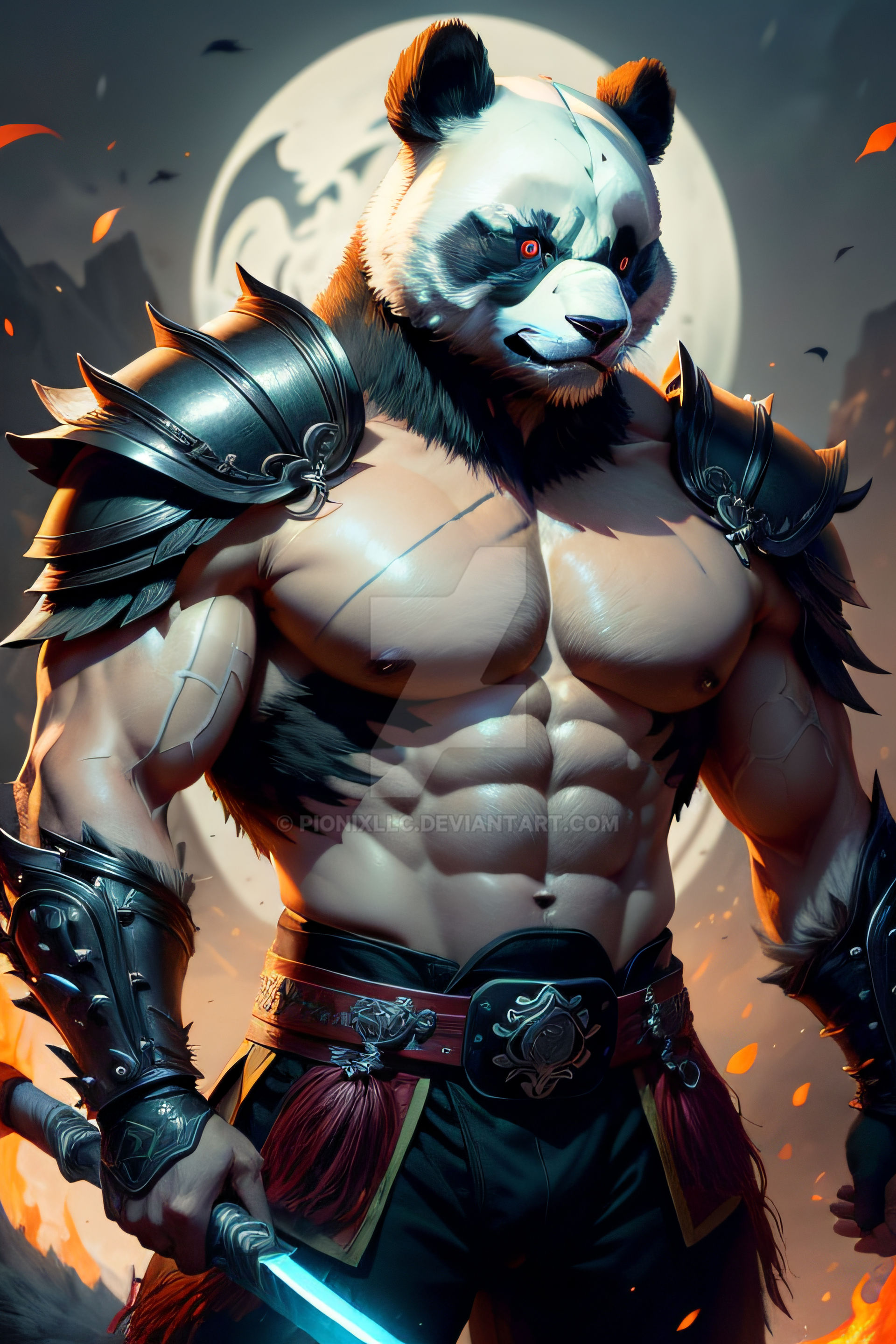 Panda Body Machine Panda bodybuilder in human body by PionixLLC on DeviantArt