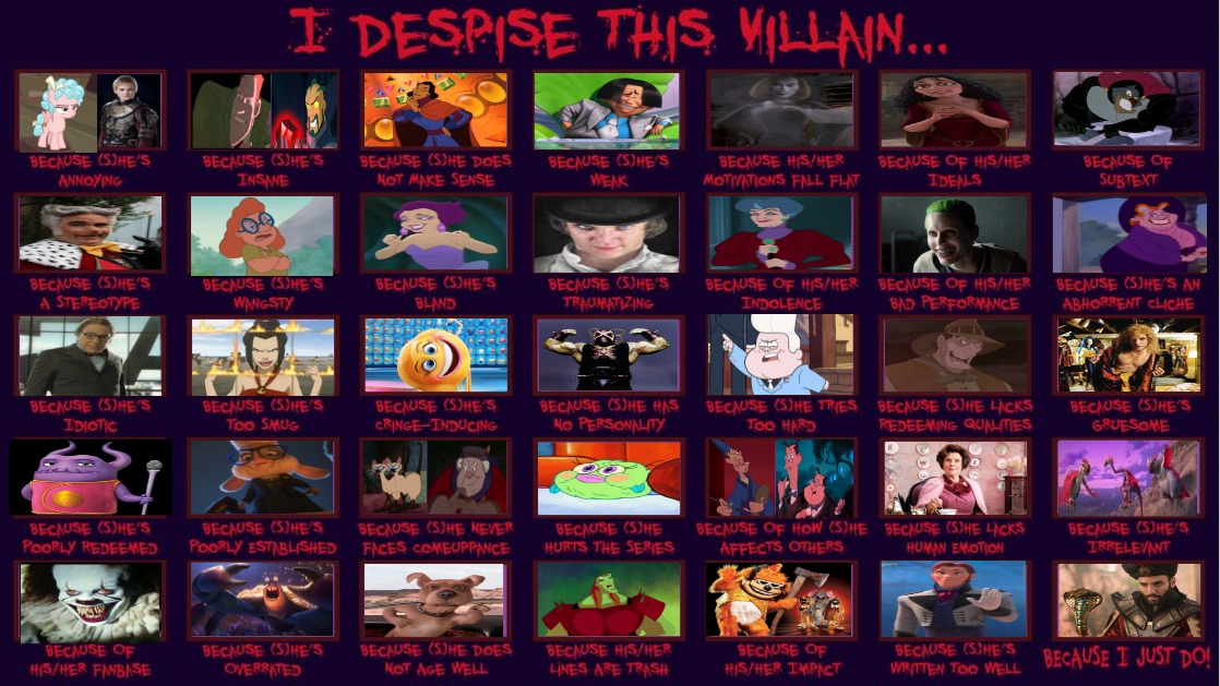 Villains I Hate Despise By Thepirateking64 On DeviantArt villains-i-hate-despise-by-thepirateking64-on-deviantart