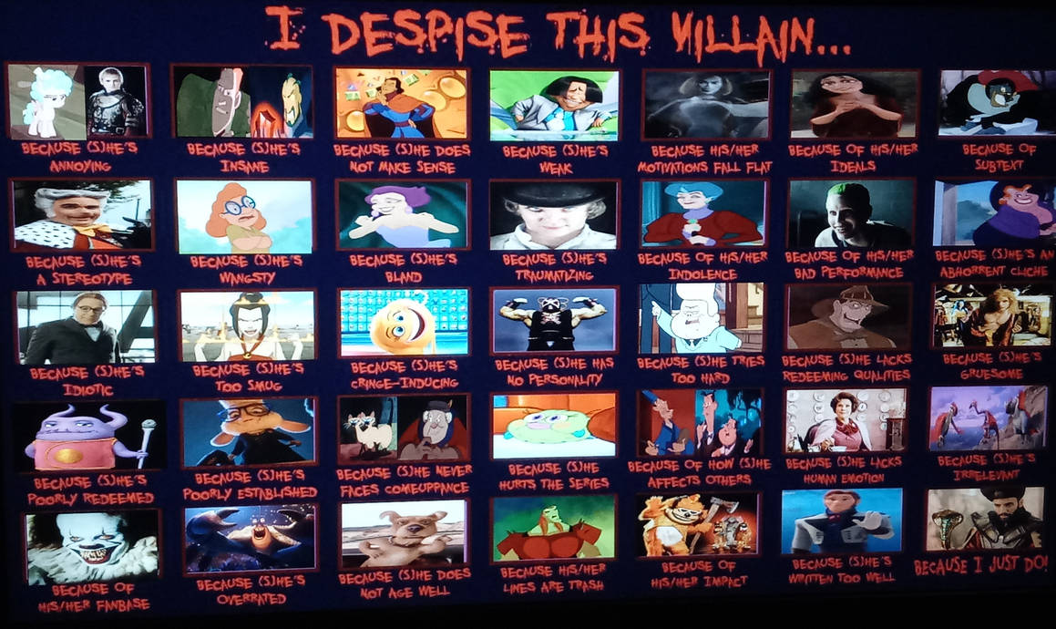 Villains I Hate Despise By Thepirateking64 On DeviantArt villains-i-hate-despise-by-thepirateking64-on-deviantart