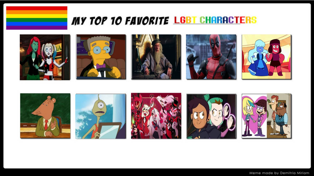 My favorite fictional LGBT characters by thepirateking64 on DeviantArt