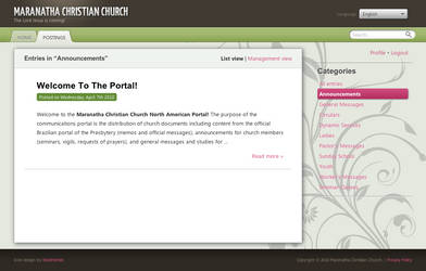 Church Portal Site Design