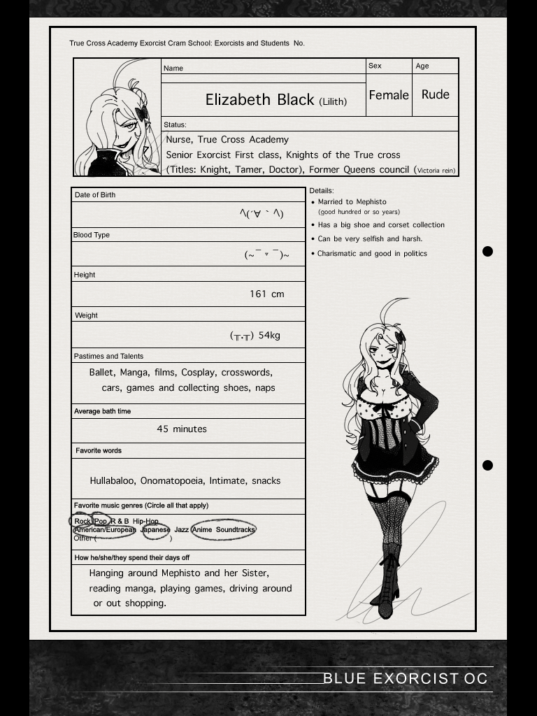 OC Bio on OC-FC-Fan-Club - DeviantArt