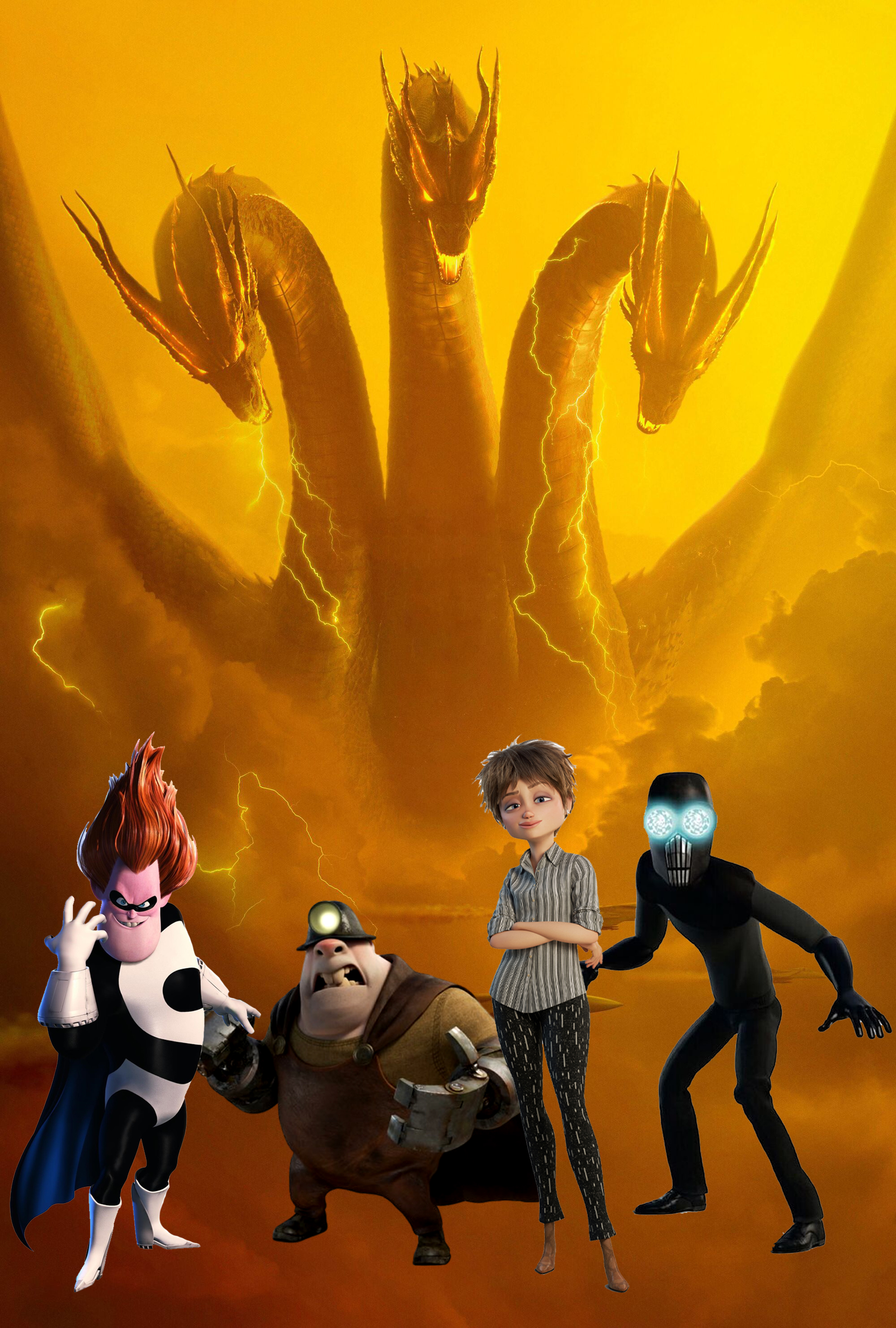 Incredibles Villains and King Ghidorah by GameUnleasher57 on DeviantArt