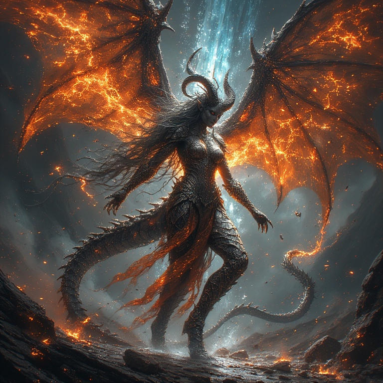 Fire Winged Entity Fire Wings by MonNoka on DeviantArt