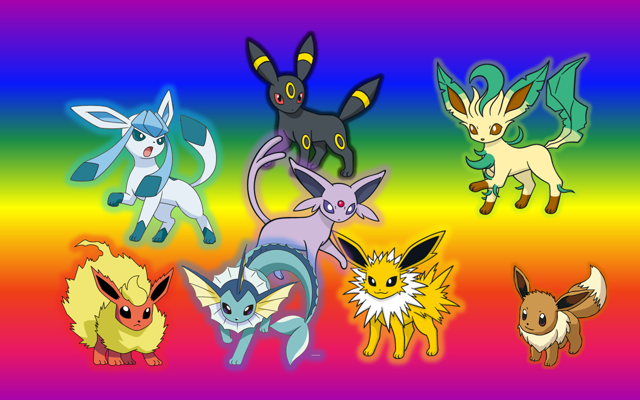 Eevee Pokemon Evolutions Wallpaper by NatuTorchic on DeviantArt