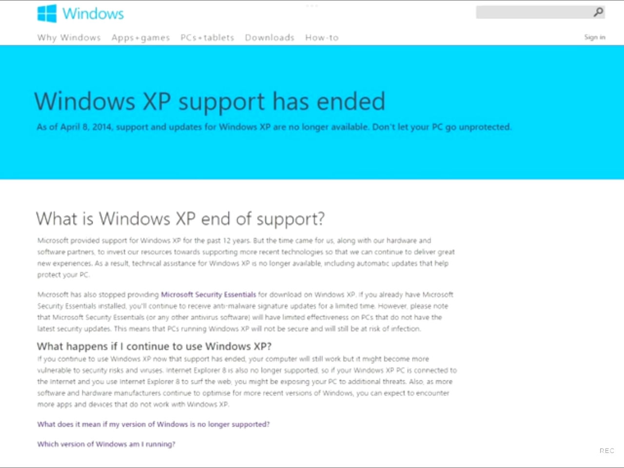 Windows XP support has ended in 2014 by LMTV1983 on DeviantArt