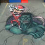 Marvel vs Capcom 3 3D Pavement Art Hulk and VJoe