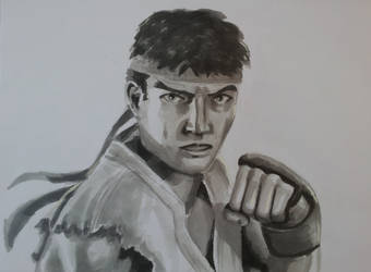 Ryu drawn with Markers