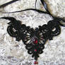 red goth victorian necklace