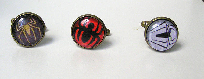 spiderman cufflink