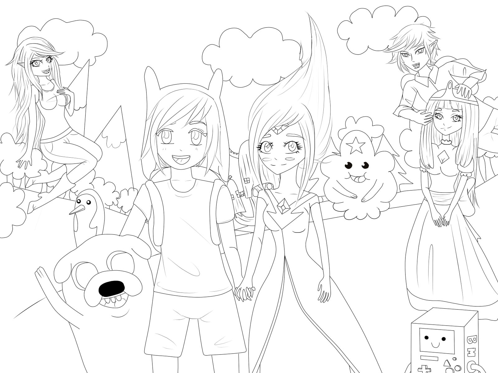 Adventure Time Lineart