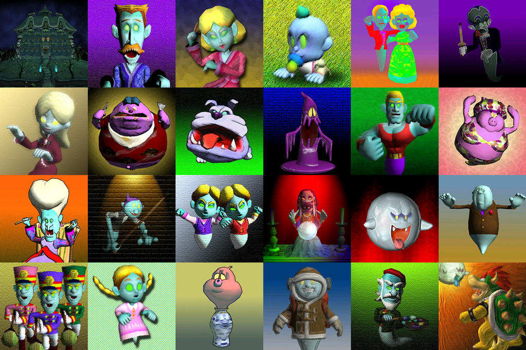 Luigi's Mansion Gallery Ghosts by corbinace on DeviantArt