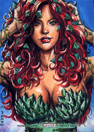 Poison Ivy Sketch Card from DC's Women of Legend by Kapow2003