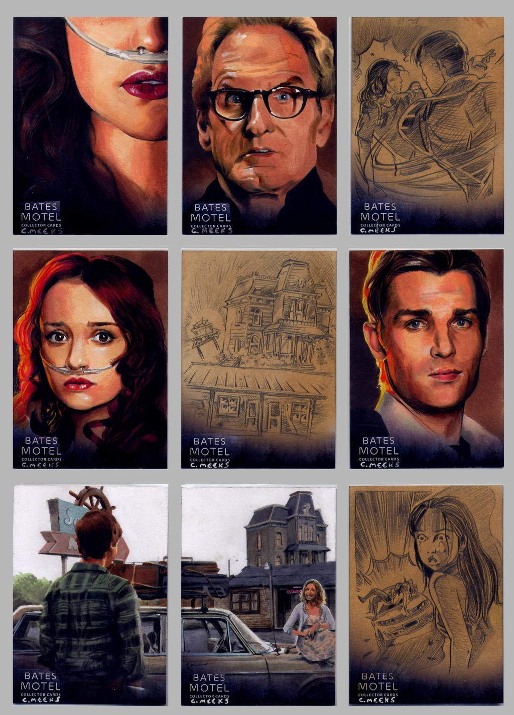 Bates Motel Sketch Cards #2